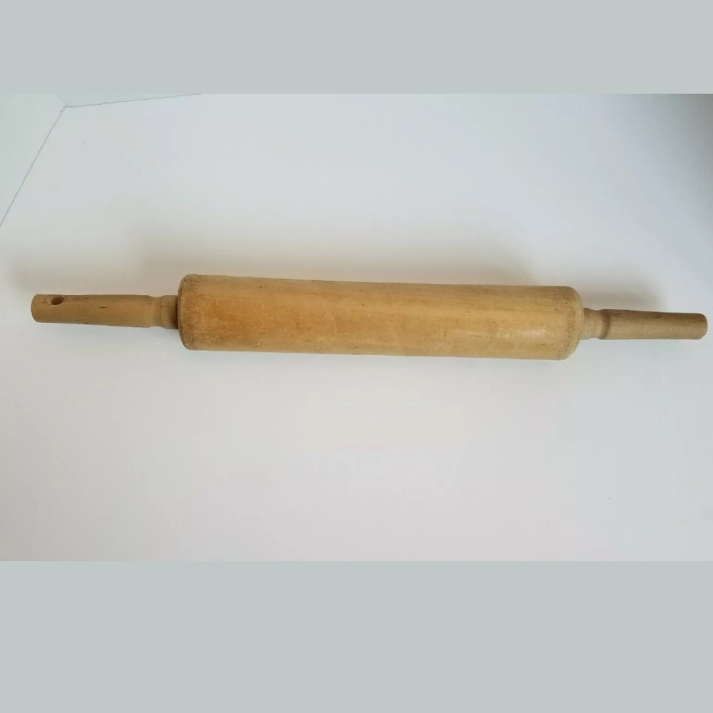 18" VTG Rolling Pin Wood HANDLES FARMHOUSE DECOR